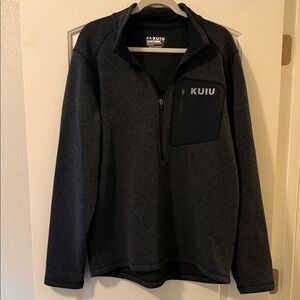 KUIU Men's Dark Gray Zip-Up Sweater